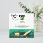 Golf 30. Geburtstag Party Einladung (Stehend Vorderseite)