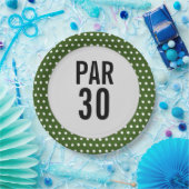 Golf 30. Geburtstag von Polka dot golfer Pappteller (Party)
