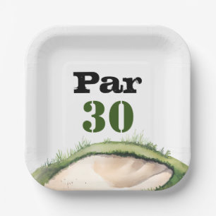 Golf 30. Geburtstagsfeier Par Tee Thirty Party   Pappteller