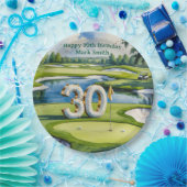 Golf 30th Birthday on golf course Pappteller (Party)