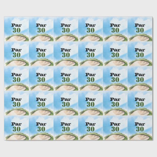 Golf 30th Birthday Par tee thirty party   Geschenkpapier (Flach)