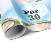 Golf 30th Birthday Par tee thirty party   Geschenkpapier (Rolleneckpunkt)