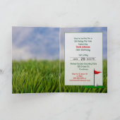Golf 35. Geburtstagsfeier Einladung (Innenseite)