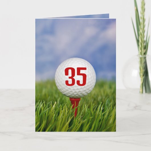 Golf 35. Geburtstagsparty Einladung (Vorderseite)