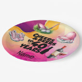 Golf 40. Geburtstag für Golfer Pappteller (Schrägansicht)