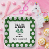 Golf 40. Geburtstag für Golfer Pappteller (Party)