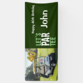 Golf 40. Geburtstag für Golfer-Party Banner (Vertikal)