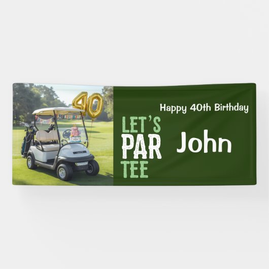 Golf 40. Geburtstag für Golfer-Party Banner (Horizontal)