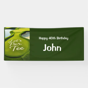 Golf 40. Geburtstag für Golfer Party Banner