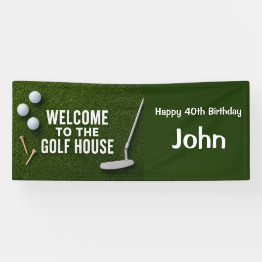 Golf 40. Geburtstag für Golfer-Party  Banner (Horizontal)