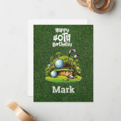 Golf 40. Geburtstag Golfer Jahre Phantastisch sein Mitteilungskarte (Vorderseite/Rückseite Beispiel)