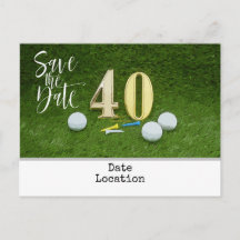 Golf 40. Geburtstag Save the Date für Golf Party