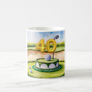 Golf 40. Geburtstagsgeschenk für Golfer mit Namen Kaffeetasse