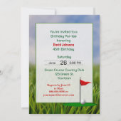 Golf 45. Geburtstagsparty Einladung (Rückseite)