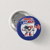 Golf 4. Juli Unabhängigkeitstag  Button (Vorne & Hinten)
