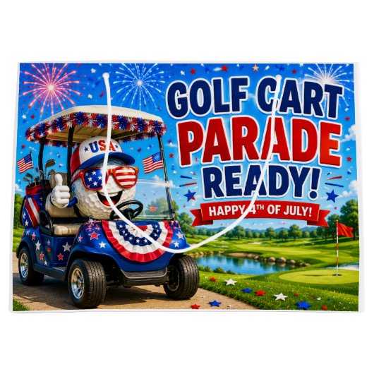 Golf 4. Juli Unabhängigkeitstag Große Geschenktüte (Vorderseite)