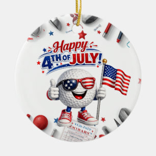 Golf 4. Juli Unabhängigkeitstag  Keramik Ornament