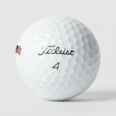 Golf 4. Juli Unabhängigkeitstag mit Flagge Golfball (Logo)