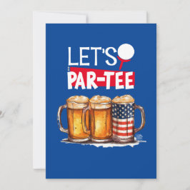 Golf 4. Juli Unabhängigkeitstag Party Einladung