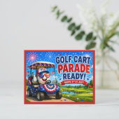 Golf 4. Juli Unabhängigkeitstag Postkarte (Stehend Vorderseite)