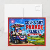 Golf 4. Juli Unabhängigkeitstag Postkarte (Vorne/Hinten)