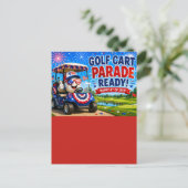 Golf 4. Juli Unabhängigkeitstag  Postkarte (Stehend Vorderseite)