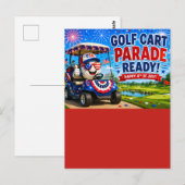 Golf 4. Juli Unabhängigkeitstag  Postkarte (Vorne/Hinten)