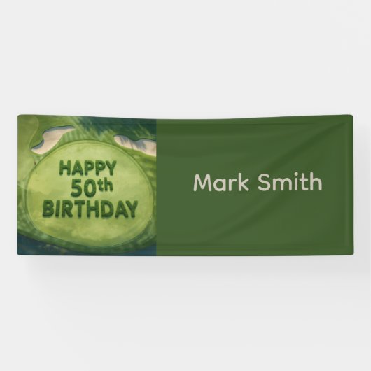 Golf 50. Geburtstag auf dem Golfplatz Banner (Horizontal)