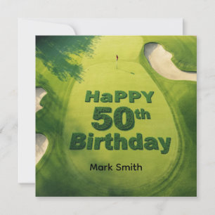Golf 50. Geburtstag auf dem Golfplatz Karte