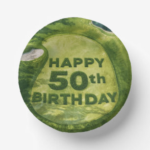 Golf 50. Geburtstag auf Putting Green Pappteller