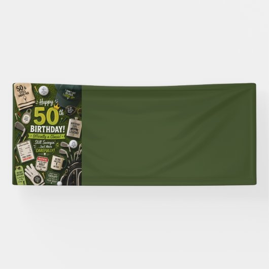 Golf 50. Geburtstag für Golfer Banner (Horizontal)
