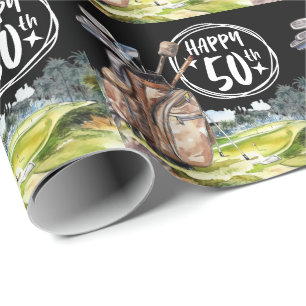 Golf 50. Geburtstag für Golfer Geschenkpapier