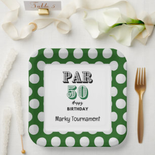 Golf 50. Geburtstag für Golfer Pappteller