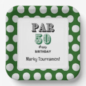 Golf 50. Geburtstag für Golfer Pappteller (Vorderseite)