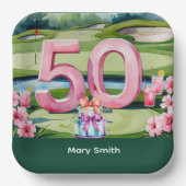 Golf 50. Geburtstag mit 50 Pappteller (Vorderseite)