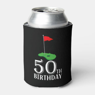 Golf 50. Geburtstag mit Golf Flag Dosenkühler