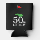 Golf 50. Geburtstag mit Golf Flag Dosenkühler (Vorderseite)