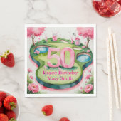 Golf 50. Geburtstag mit Nummer für Golfer Serviette (Beispiel)