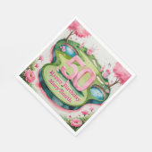 Golf 50. Geburtstag mit Nummer für Golfer Serviette (Ecke)