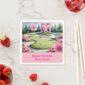 Golf 50. Geburtstag mit Nummer für Golfer Serviette (Beispiel)