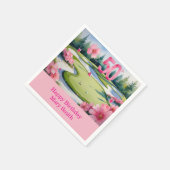 Golf 50. Geburtstag mit Nummer für Golfer Serviette (Ecke)