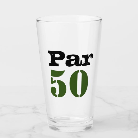 Golf 50. Geburtstag mit Nummer par 50 Glas (Vorderseite)