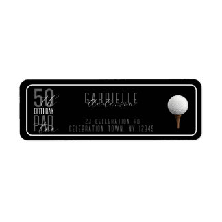 Golf 50. Geburtstag Schwarz Elegante Par-Tee-Anspr