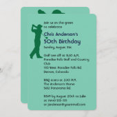 Golf 50. Geburtstagsfeier Einladung (Vorne/Hinten)