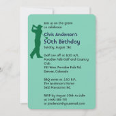 Golf 50. Geburtstagsfeier Einladung (Vorderseite)