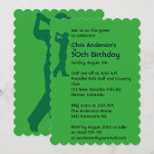 Golf 50. Geburtstagsfeier Einladung (Vorne/Hinten)