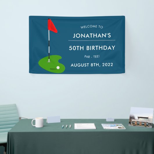 Golf 50. Geburtstagsparty Banner (Messeveranstaltung)