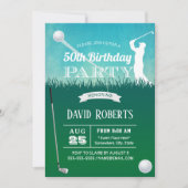 Golf 50. Geburtstagsparty Einladung (Vorderseite)