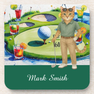 Golf 60. Geburtstag für Golfer mit Ball und Tee Getränkeuntersetzer
