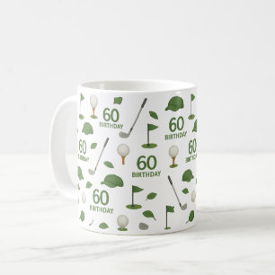 Golf 60. Geburtstag für Golfer mit Ball und Tee Kaffeetasse